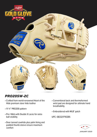 Rawlings Gold Glove Club - January 2020 (PRO205W-2C) – Prostock