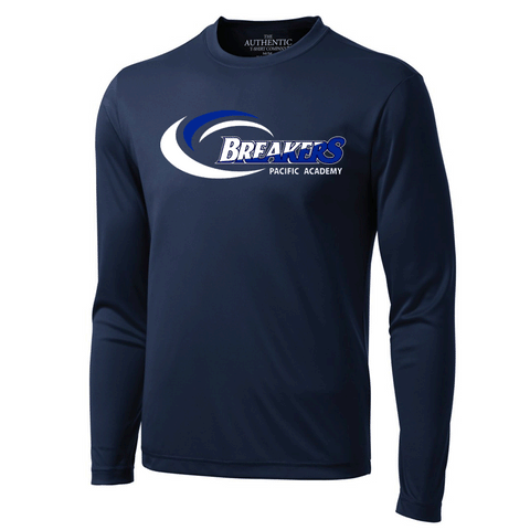 Long Sleeve Dri Fit T-Shirt (Adult) - Navy (Pacific Academy)