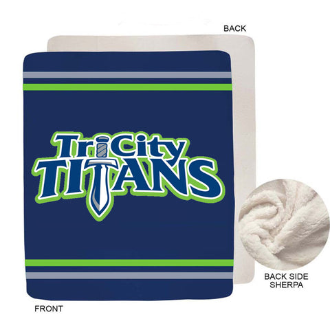 Sherpa Faux Wool Lined Micro Mink Throw (Titans Fan Wear)