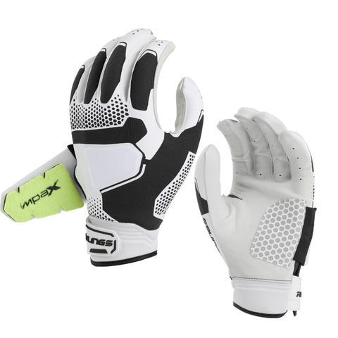 Rawlings Workhorse Fastpitch Batting Gloves - White/Black